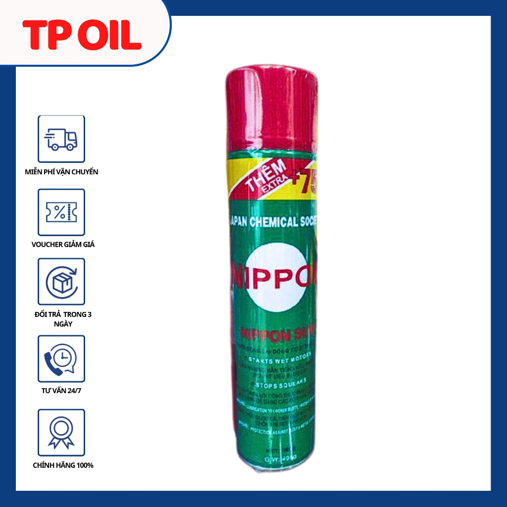 Xịt bôi trơn, chống sét giảm tiếng ồn NIPPON 495G