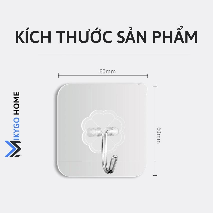 Móc Dán Tường Thần Thánh MIKYGO,Miếng Dán Tường Siêu Dính Chịu Lực Trong Suốt MK07