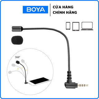 Mic thu âm boya by-um4 cổng 3.5mm trrs dành cho điện thoại và laptop