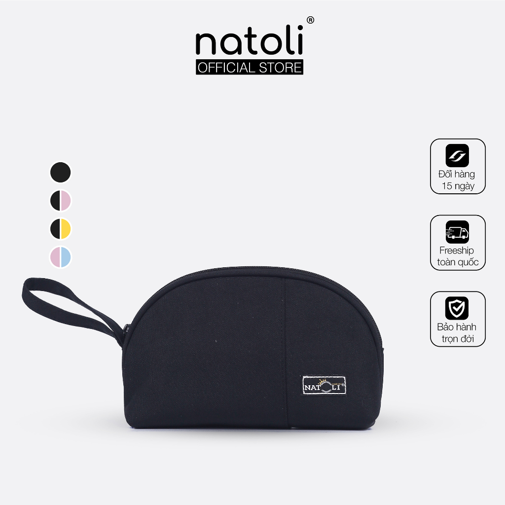 Túi đựng mỹ phẩm mini chính hãng NATOLI, nhỏ gọn chống nước đựng đồ makeup BST COLOR SKINBAG