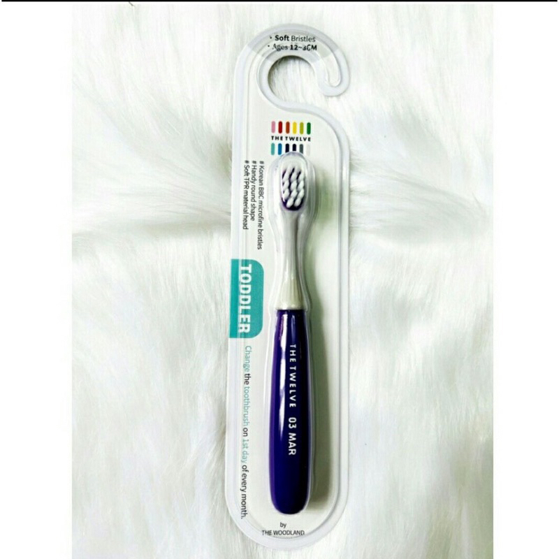 Bàn chải The Twelve Hàn Quốc lông tơ mềm cho bé, bàn chải cao cấp cho bé 1-3 tuổi Korea