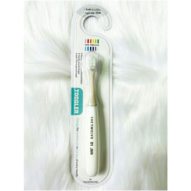 Bàn chải The Twelve Hàn Quốc lông tơ mềm cho bé, bàn chải cao cấp cho bé 1-3 tuổi Korea