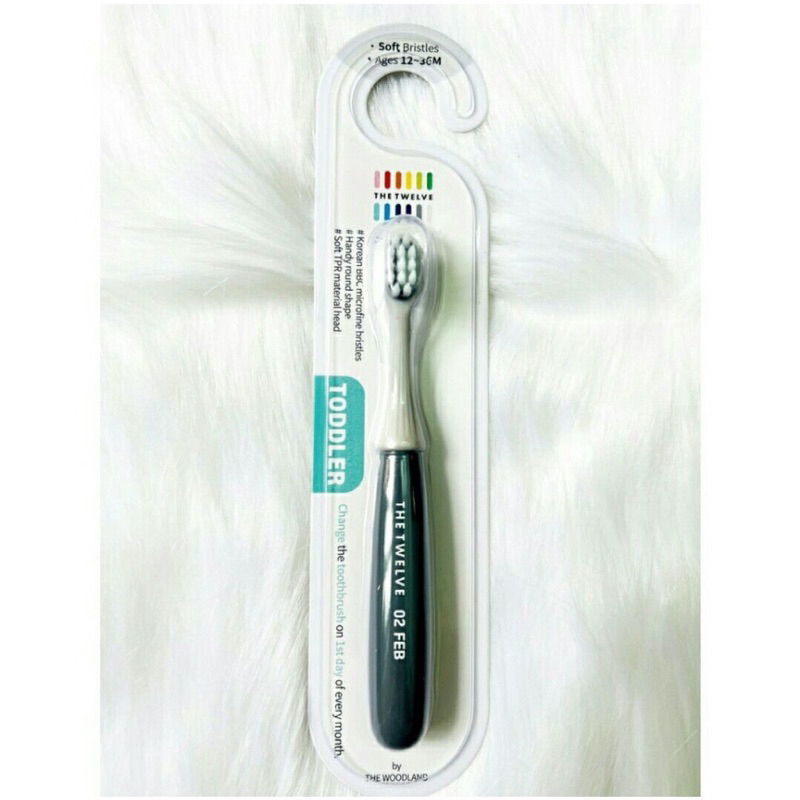 Bàn chải The Twelve Hàn Quốc lông tơ mềm cho bé, bàn chải cao cấp cho bé 1-3 tuổi Korea