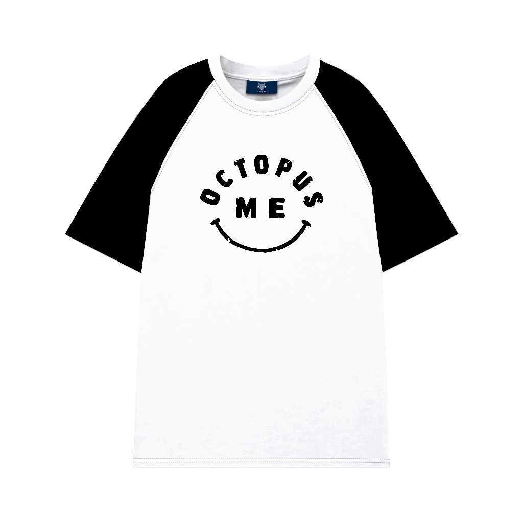 Áo thun RAGLAN tay lỡ oversized phối tay THE ZOOZ nam nữ unisex form rộng 100% cotton 255 gram OCTOPUS ME