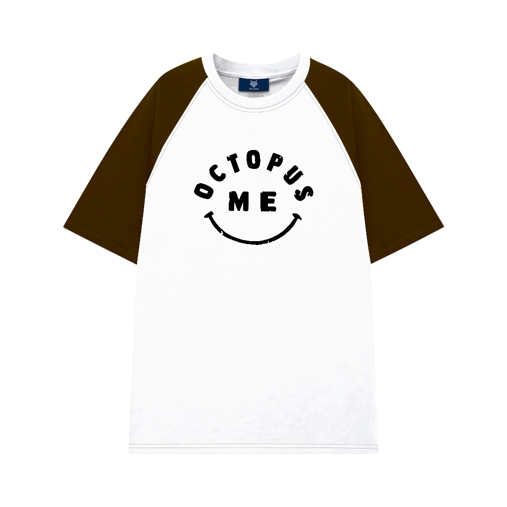 Áo thun RAGLAN tay lỡ oversized phối tay THE ZOOZ nam nữ unisex form rộng 100% cotton 255 gram OCTOPUS ME