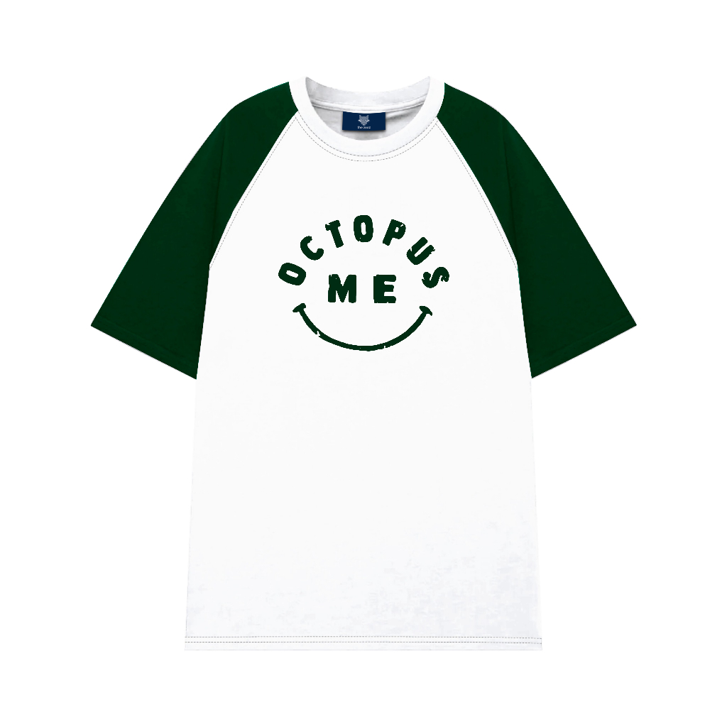 Áo thun RAGLAN tay lỡ oversized phối tay THE ZOOZ nam nữ unisex form rộng 100% cotton 255 gram OCTOPUS ME