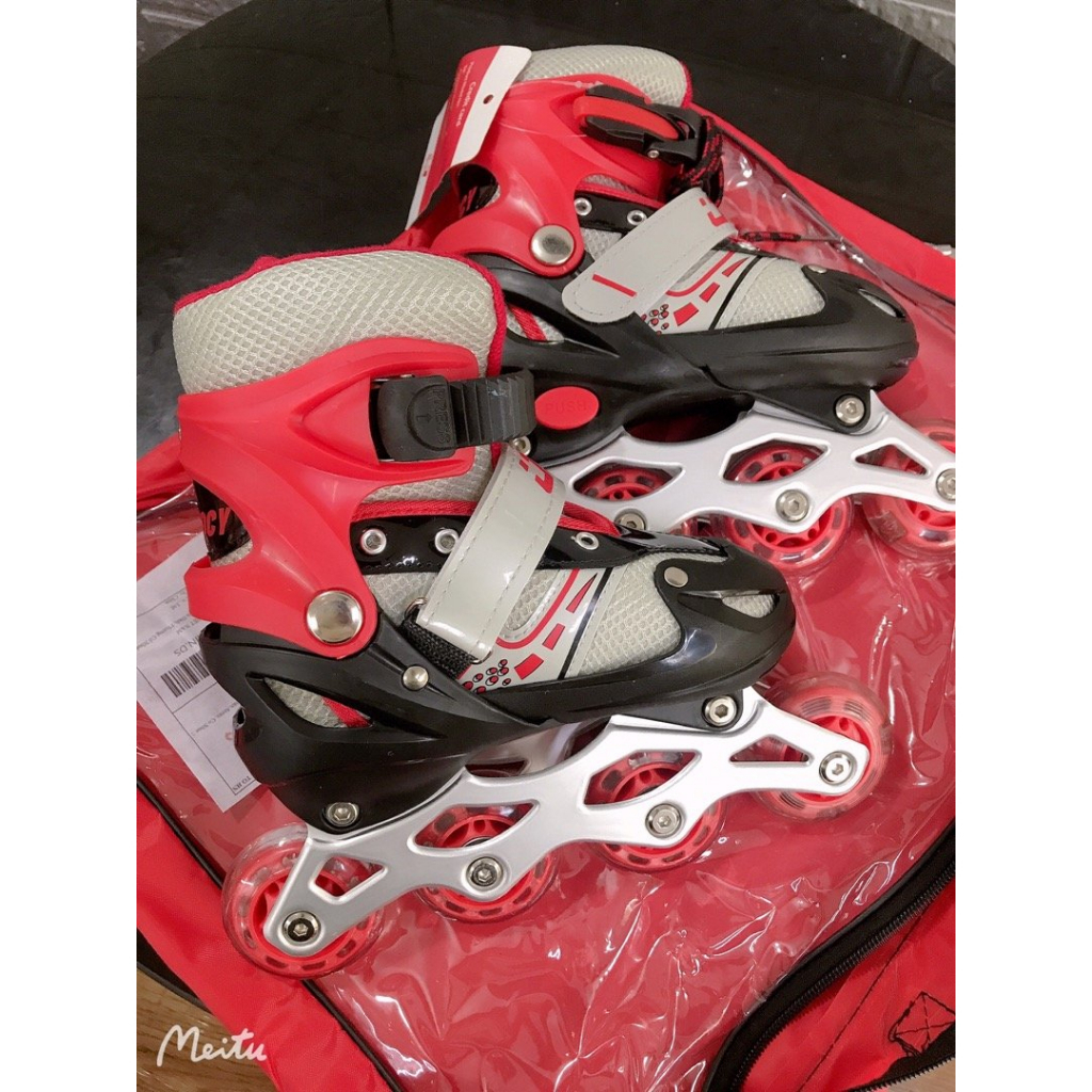 Giày Patin Trẻ Em  Bear - Có Đèn Bánh, Form Chắc Chắn, Phanh Chân An Toàn