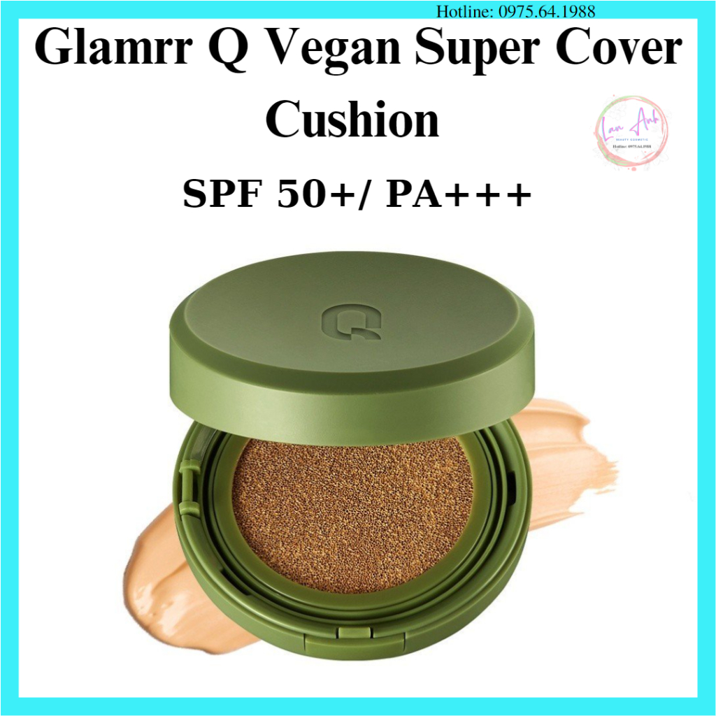 Siêu Phấn Nước Che Phủ GLAMRR Q Vegan Super Cover Cushion SPF50+/PA+++