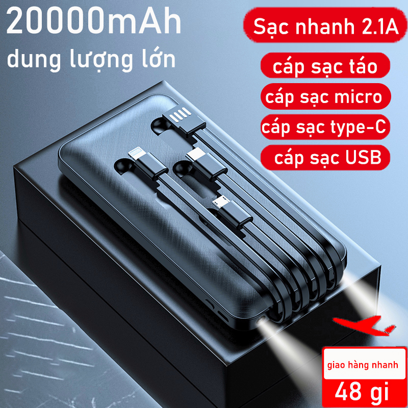 Sạc dự phòng hợp Dung Lượng 10000MAH-20000MAH,ngân hàng điện free shipping-Hỗ trợ sạc 4 thiết bị