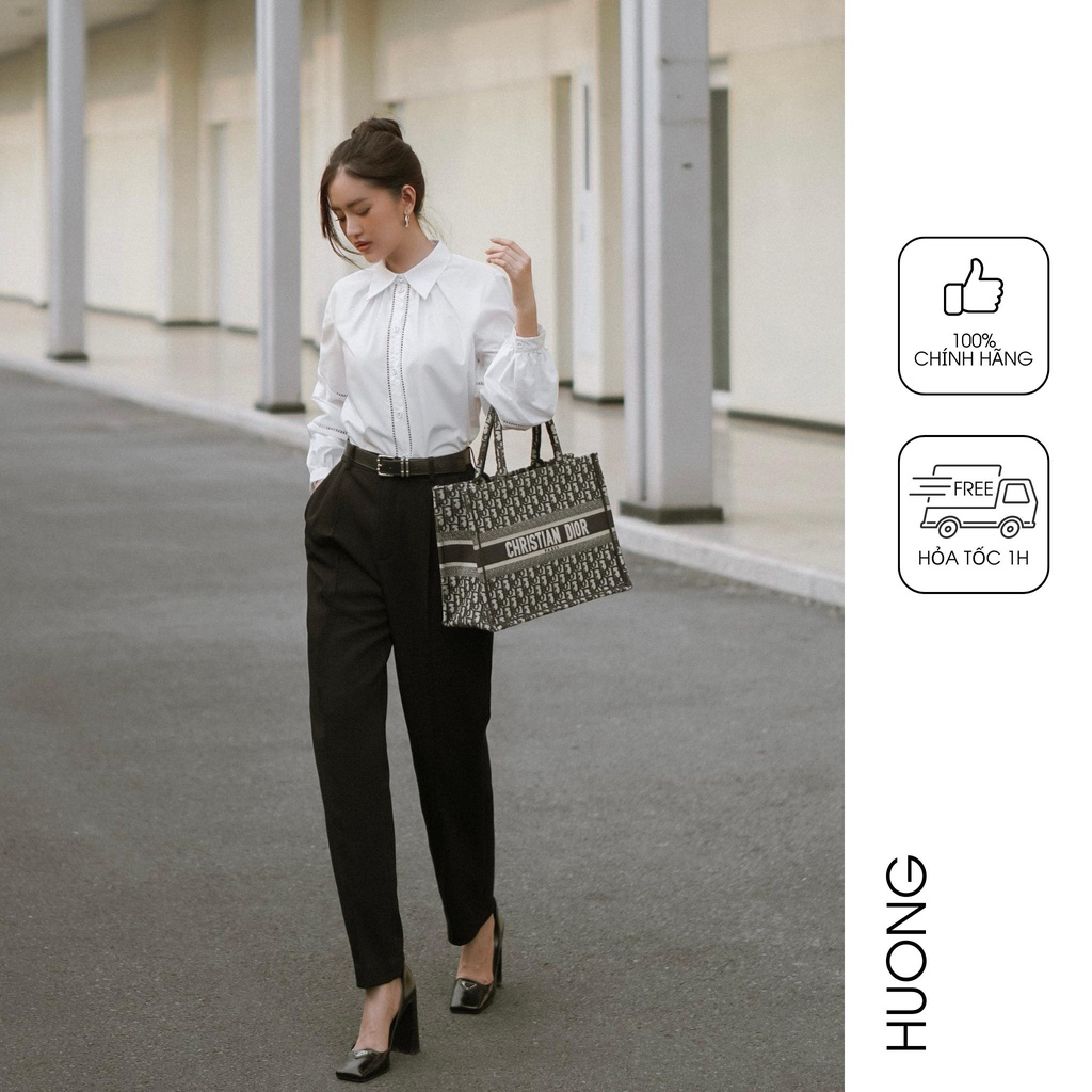HBQ91 Quần baggy đen