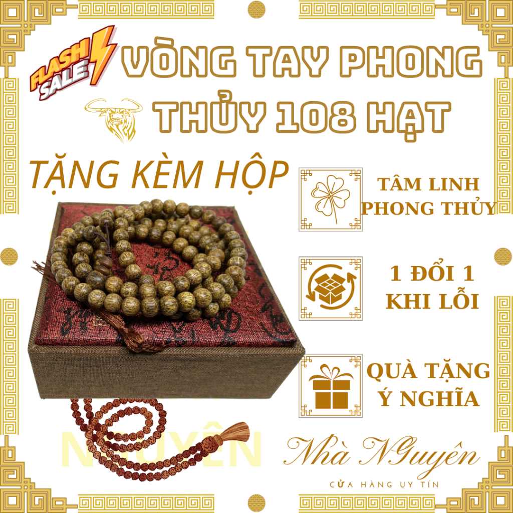 chuỗi vòng 108 hạt gỗ