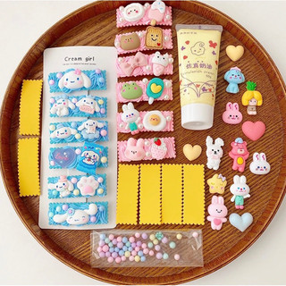 Set Nguyên Liệu Tự Làm Kẹp Tóc Handmade Dễ Thương