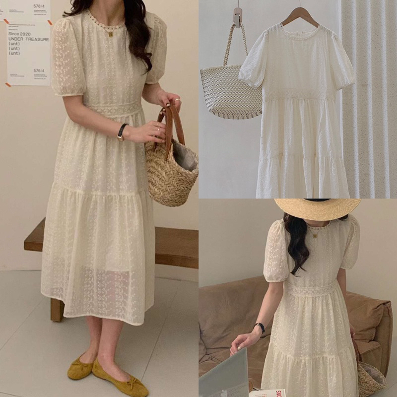 Váy ren dáng dài Hàn xẻng AIMEI (chuẩn hãng, kèm ảnh thật)