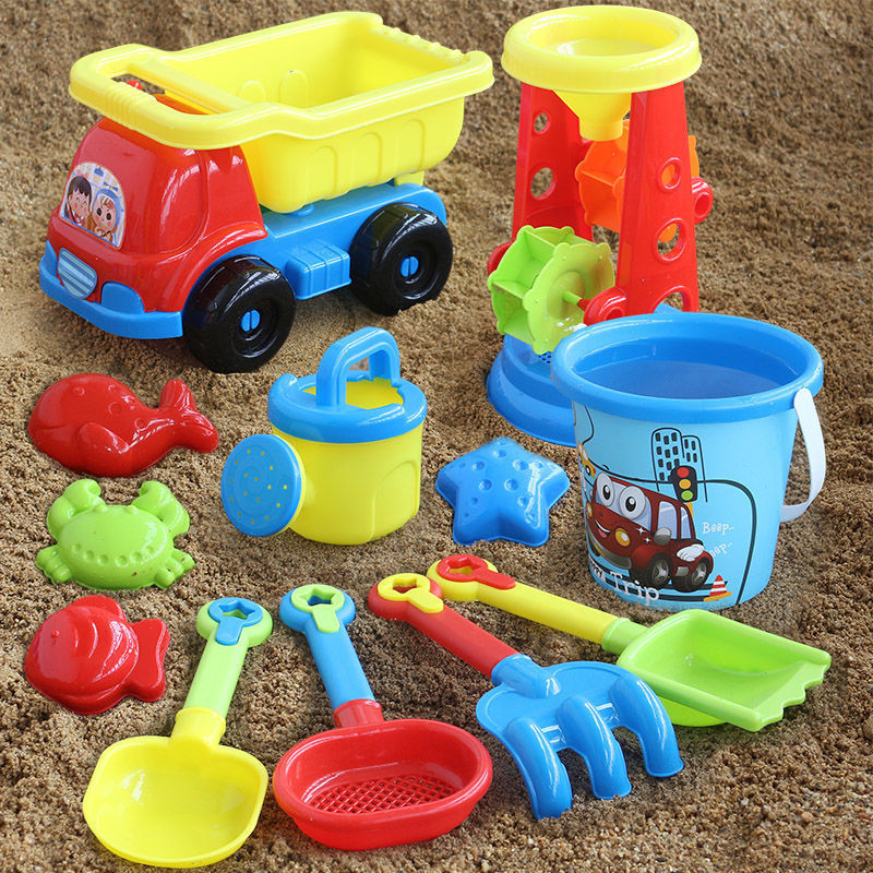 Đồ Chơi Vận Động Xúc Cát Bãi Biển Xô lt2 Và Guồng Cát Lớn Hàng Việt Nam