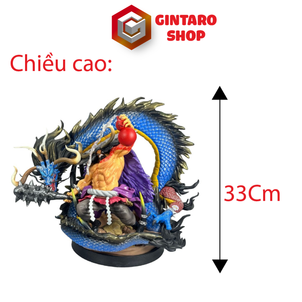 Mô hình One Piece Kaido hóa rồng phiên bản cao cấp cực kỳ ngầu và sắc nét, Mô hình nhân vật Kaido cao 33cm FullBox