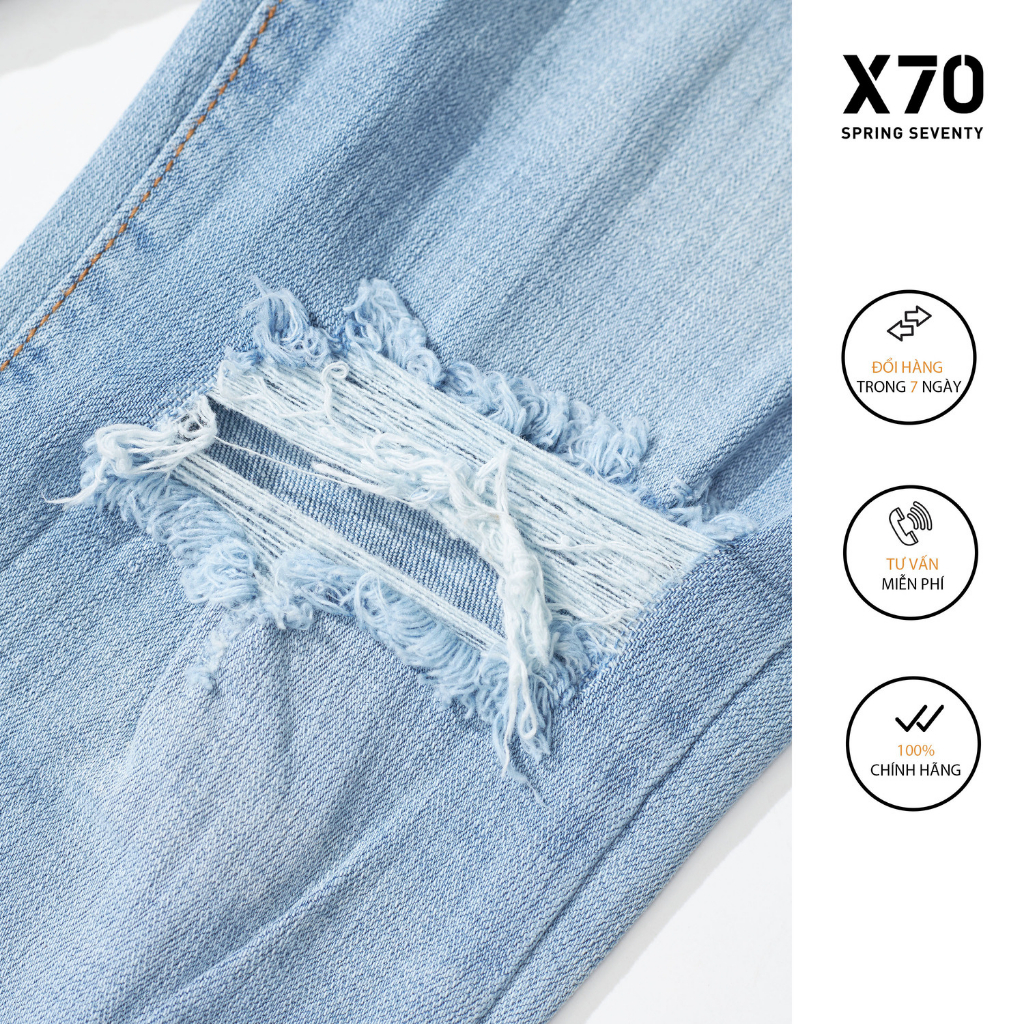 Quần Jeans Nữ Skinny Dáng Ôm Kiểu Rách Thời Trang X70 - 05550003