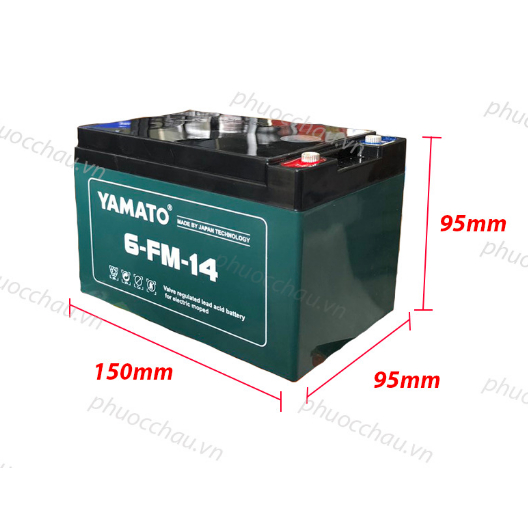 BÌNH ẮC QUI XE ĐIỆN hãng  12V – 14A xe điện loa kéo công suất lớn 200w 300w bảo hành 6 tháng