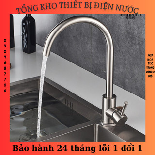 Vòi rửa bát, rửa chén nóng lạnh Inox 304 cao cấp VRB03 tặng đôi dây cấp inox