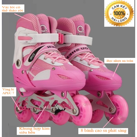 [TẶNG BẢO HỘ MỎNG] Giày Patin trẻ em điều chỉnh size, batin kidsport, giày trượt bé trai, bé gái tại Mypatin.com