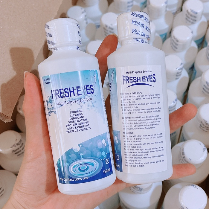 Nước ngâm lens Hàn Quốc chai lớn 150ml_Nước rửa lens
