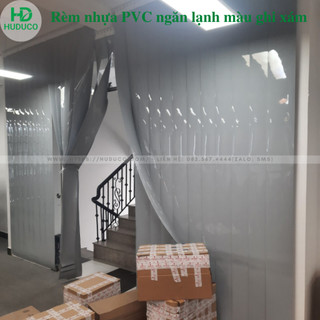 Tấm lẻ Rèm Nhựa PVC Ngăn Lạnh Điều Hòa Màu Ghi Xám (đủ phụ kiện)