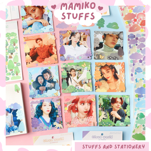 Sticker trang trí toploader chủ đề khu rừng nhiều màu (set 2 tờ)