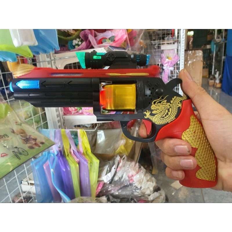 Súng đồ chơi trẻ em (chạy bin có đèn) kèm bin