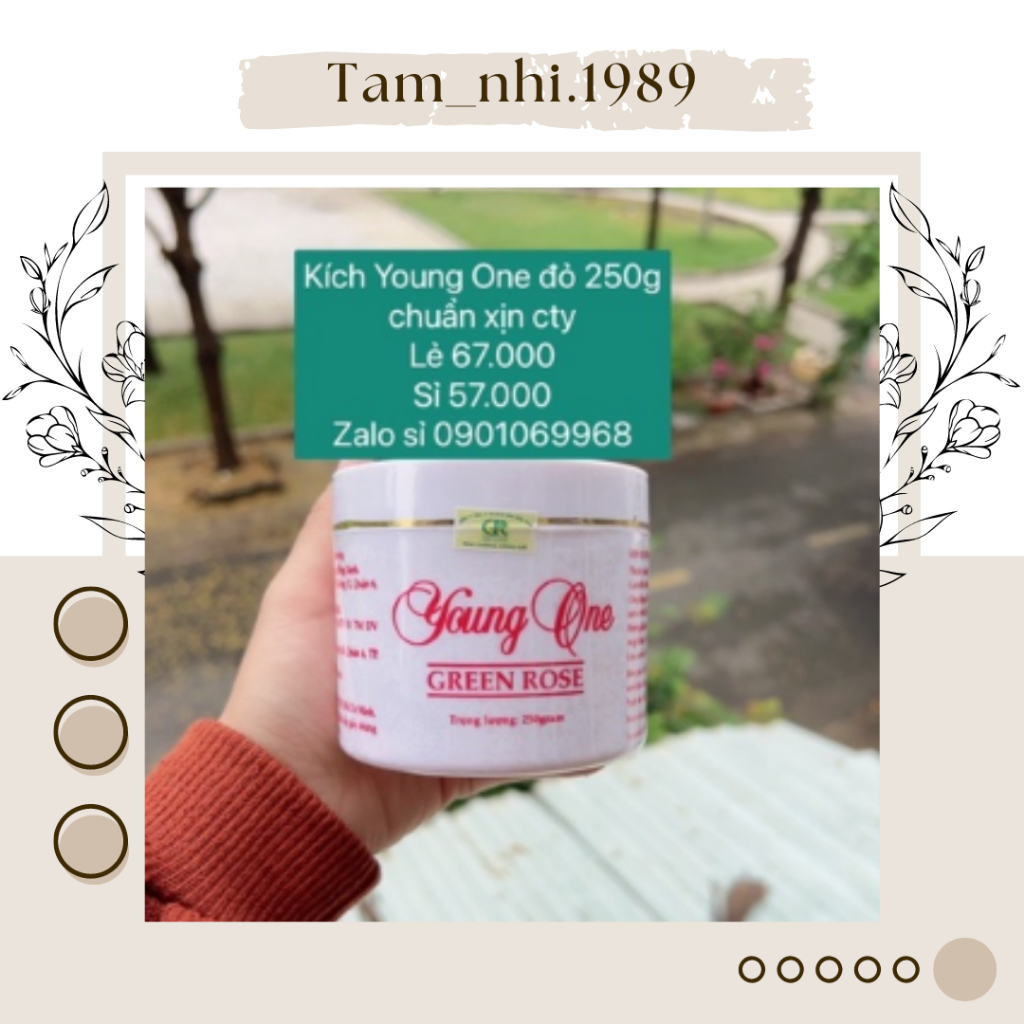Kem kích Young One chữ đỏ 250g ⚡ HÀNG CHUẨN ⚡ Kem kích trắng Young One Rose chữ hồng