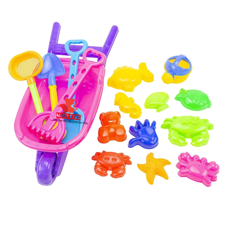 Đồ Chơi Vận Động Xúc Cát Bãi Biển Xô lt2 Và Guồng Cát Lớn Hàng Việt Nam