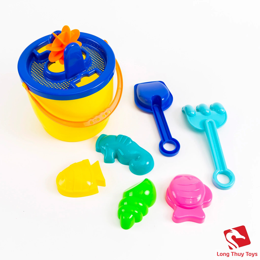 Đồ Chơi Vận Động Xúc Cát Bãi Biển Xô lt2 Và Guồng Cát Lớn Hàng Việt Nam