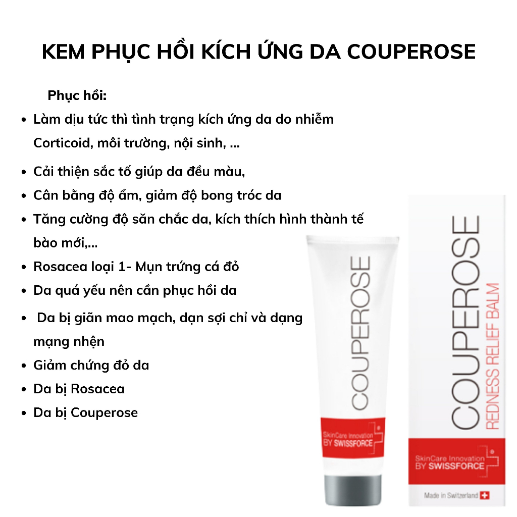 Kem Phục Hồi Kích Ứng Da Couperose Swissforce