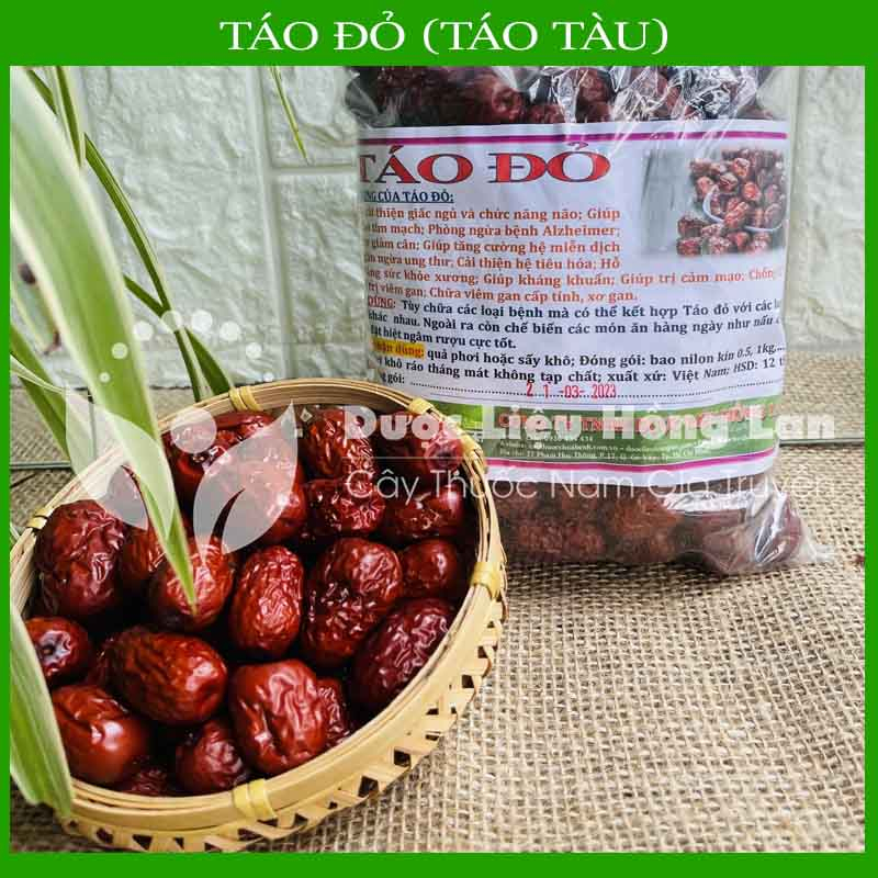 Thảo dược TÁO ĐỎ  khô sạch đóng gói 500gram - congtyduoclieuhonglan
