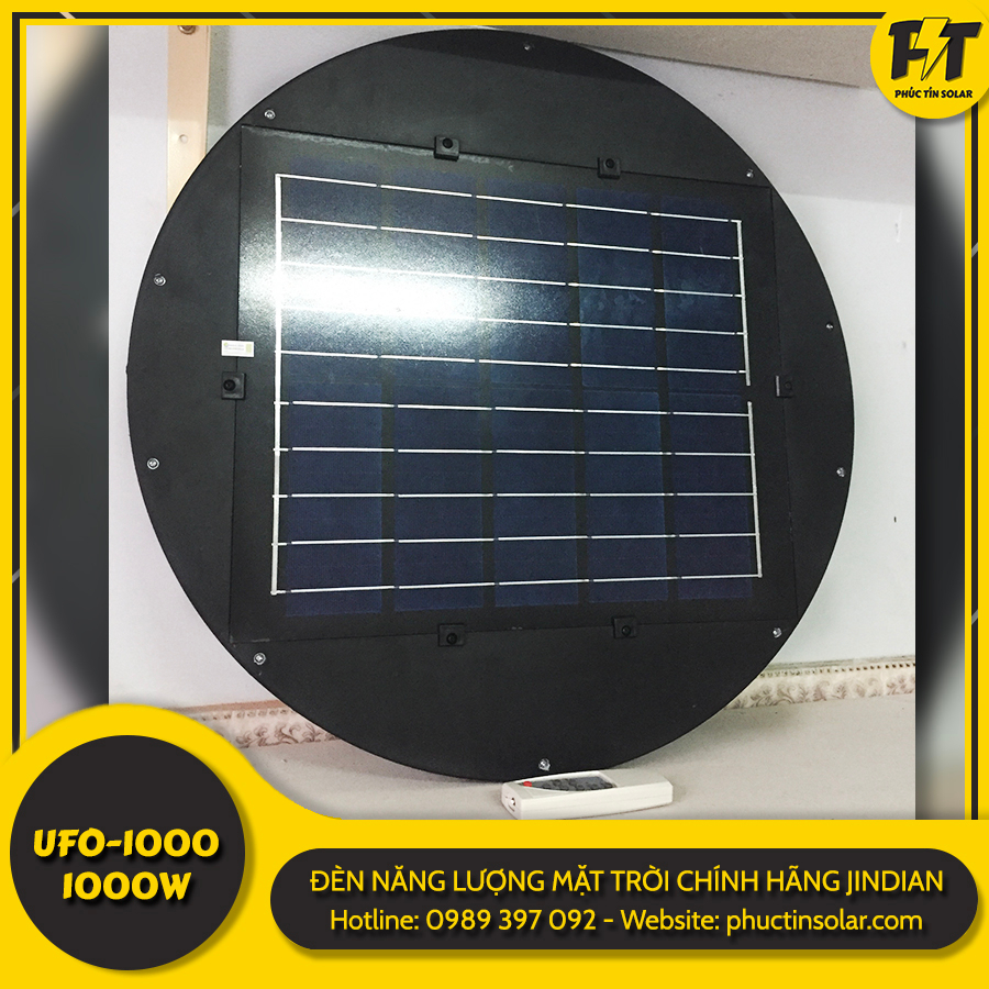 Đèn Đĩa Bay Jindian UFO năng lượng mặt trời 1000w UFO1000 - Đèn sân vườn - Có Rada Chống Trộm - Chiếu sáng 360 Độ
