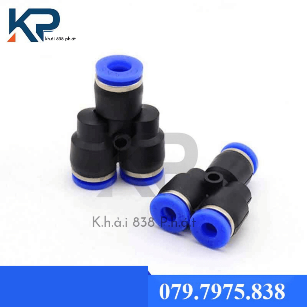 Nối hơi 3 đầu khí nén PY - Nối 3 đầu ống chữ y -cút nối hơi nhanh- khí nén - phun sương- chữ y nối ống hơi
