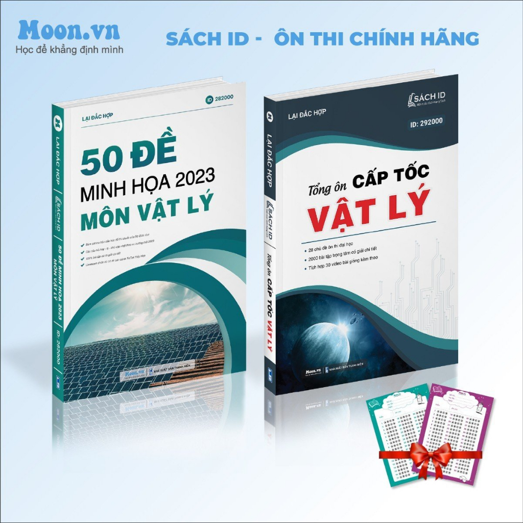 Combo sách Bộ đề minh họa và Tổng ôn Cấp tốc môn Vật Lý 12 ôn thi THPTQG | Sách ID