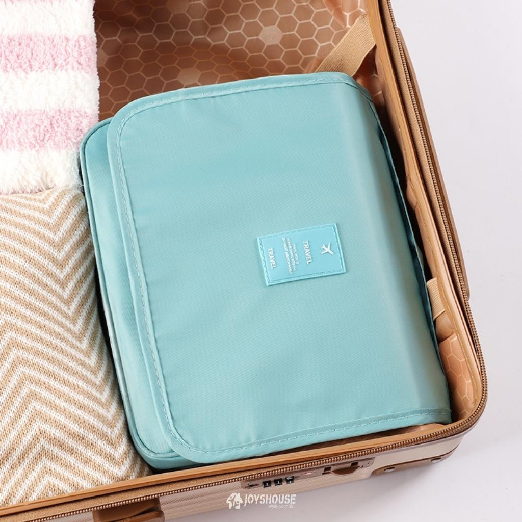 Túi đựng mỹ phẩm du lịch và đồ trang điểm đa năng kết hợp đựng đồ cá nhân có 5 ngăn chống thấm nước và quai xách