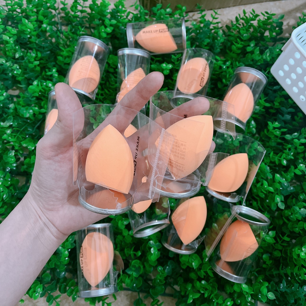 {Thanh lý Kiện Mút vỡ vỏ hộp} Mút Puff makeup tán nền màu Cam siêu mềm mịn rách vỏ hộp Myphamnguyenduyen