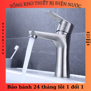 Vòi chậu lavabo nóng lạnh cao cấp inox 304 SNL30 tặng đôi dây cấp inox