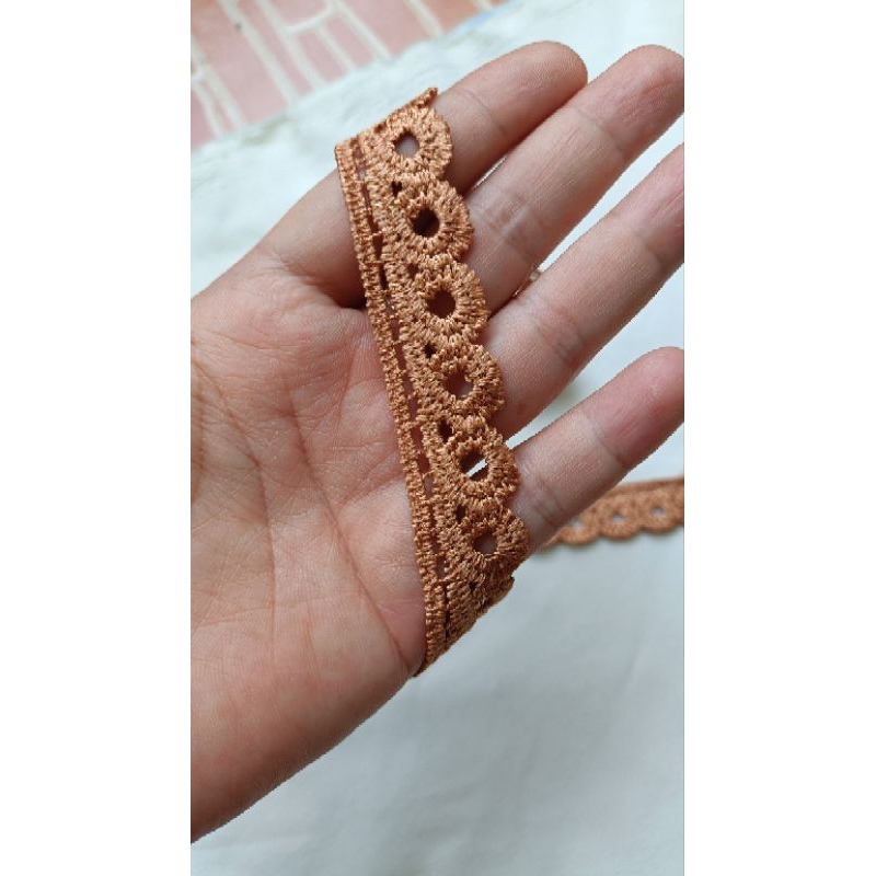 Ren chỉ bóng màu nâu bản 2cm