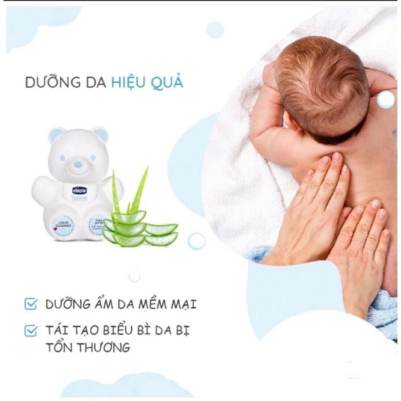 Sữa tắm gội Chicco Natural Sensation gấu Teddy Chicco 300ml/ 500ml