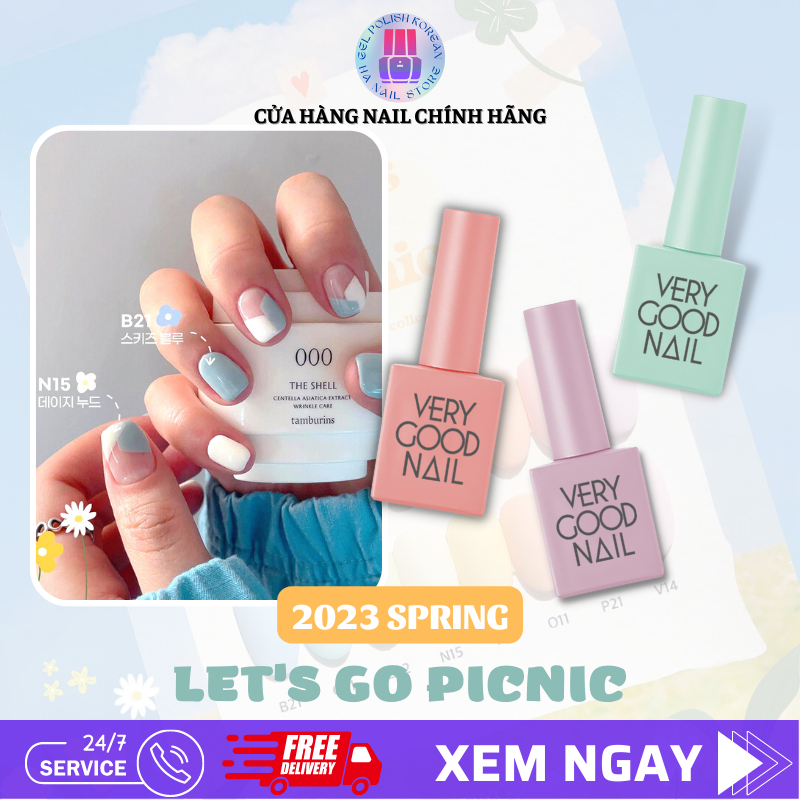 Sơn gel cao cấp Hàn quốc Very good Nail chính hãng chai lẻ - Tách lẻ Set mùa xuân Let's go Picnic 2023 (Chọn màu)