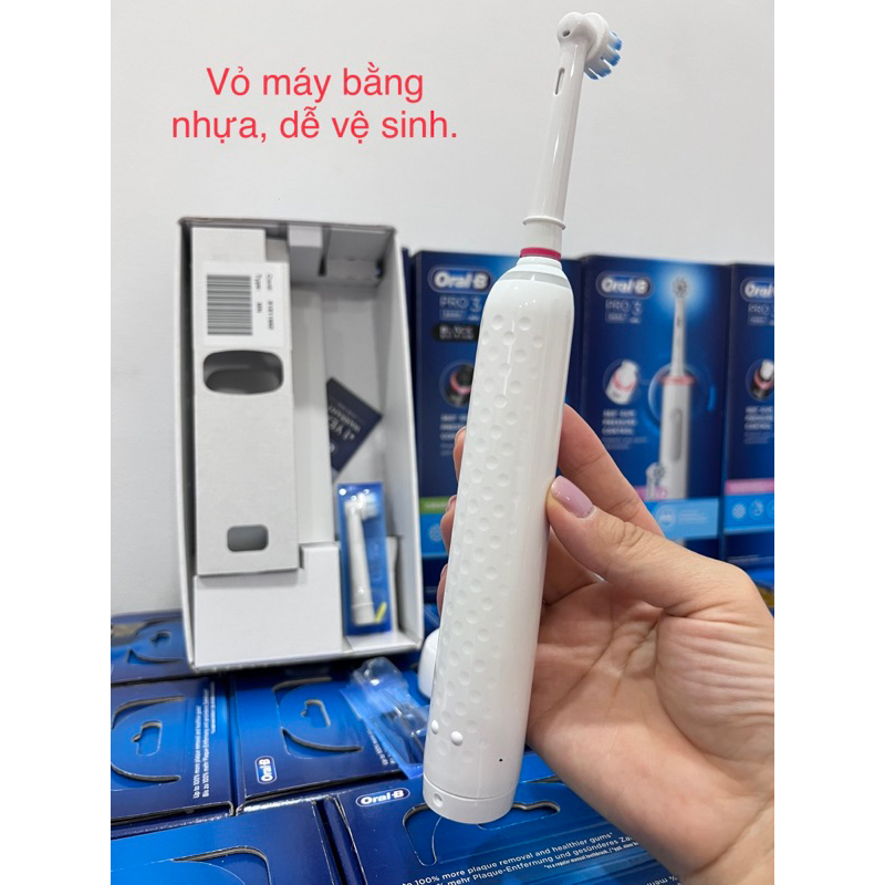 Mẫu mới pro 3 3000, bàn chải điện oral b pro 3 3000 sensi, balck edition