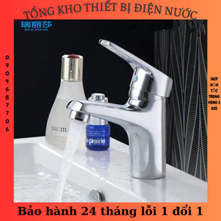 Vòi lavabo, Vòi chậu rửa mặt nóng lạnh SNL15 tặng đôi dây cấp nước inox