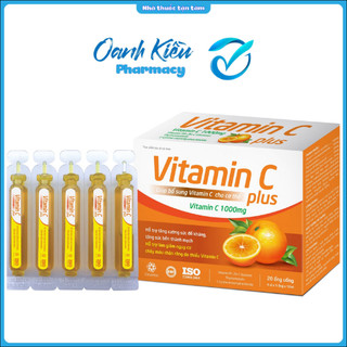 Vitamin C Plus hộp 20 ống - Hỗ trợ giảm mệt mỏi, tăng cường sức đề kháng