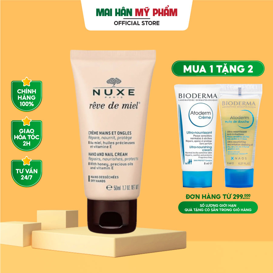 Kem dưỡng da tay và móng Nuxe Reve De Miel Hand And Nail Cream 50ml
