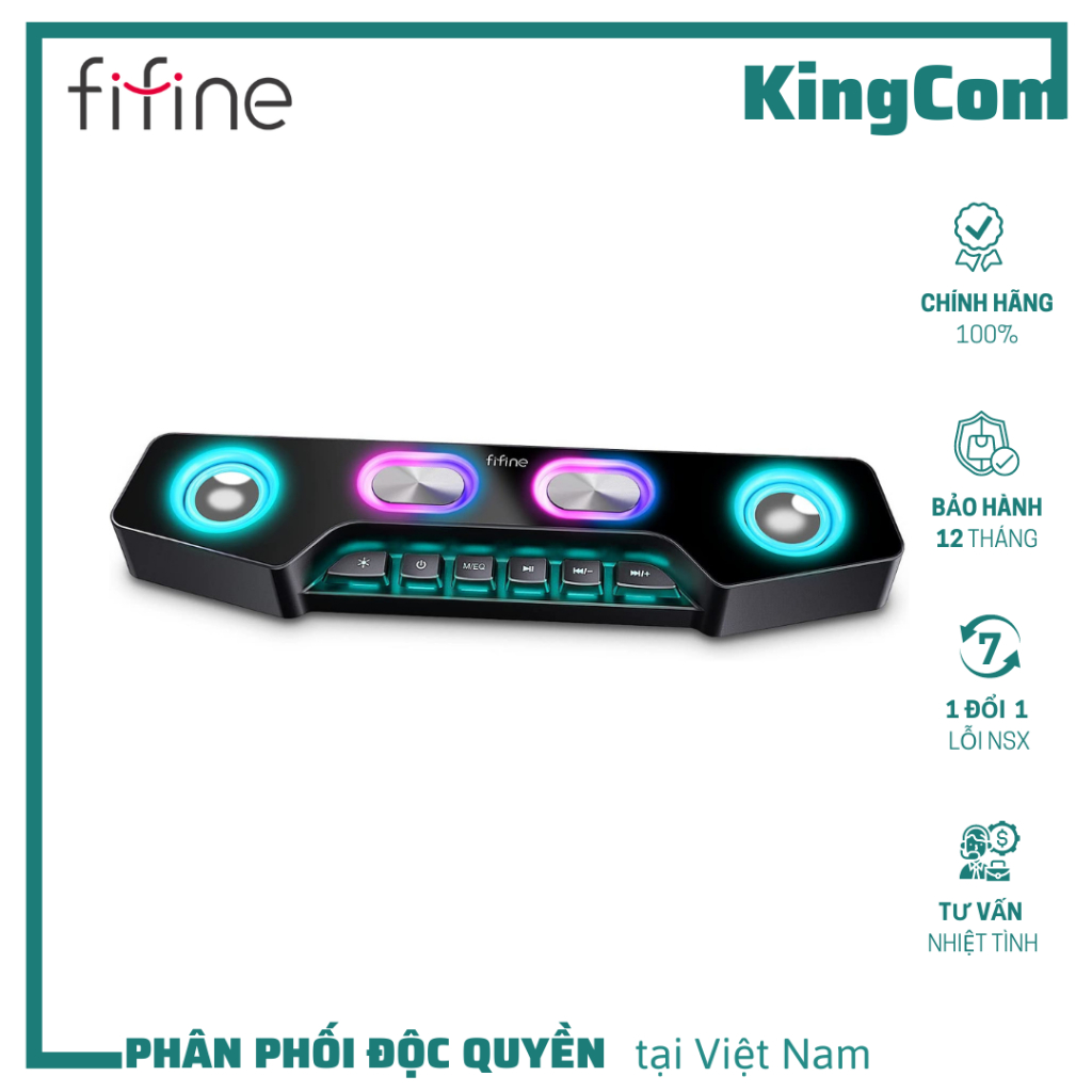 FIFINE A16 (Black) - Loa Gaming RGB | Kết Nối Bluetooth 5.1 | Dành Cho Điện Thoại Và Máy Tính - Hàng Chính Hãng