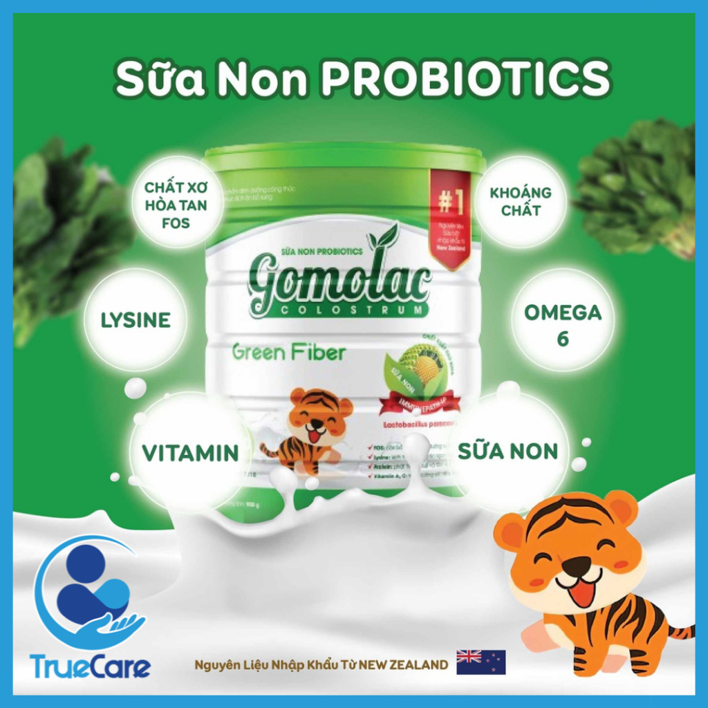 Sữa Bột Gomolac Green Fiber New Zealand Chuyên Biệt Cho Bé Táo Bón, Rối Loạn Tiêu Hóa, Hấp Thu Kém