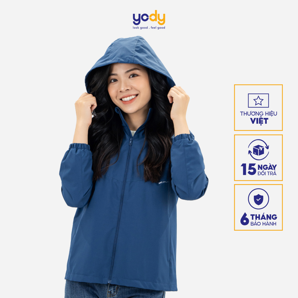 Áo khoác gió nữ YODY 2 lớp cao cấp chống nắng cản gió bụi chống nước 3C PLUS AKN5040