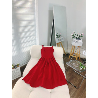 MEET - ĐẦM ĐỎ 2 DÂY Xếp Li V