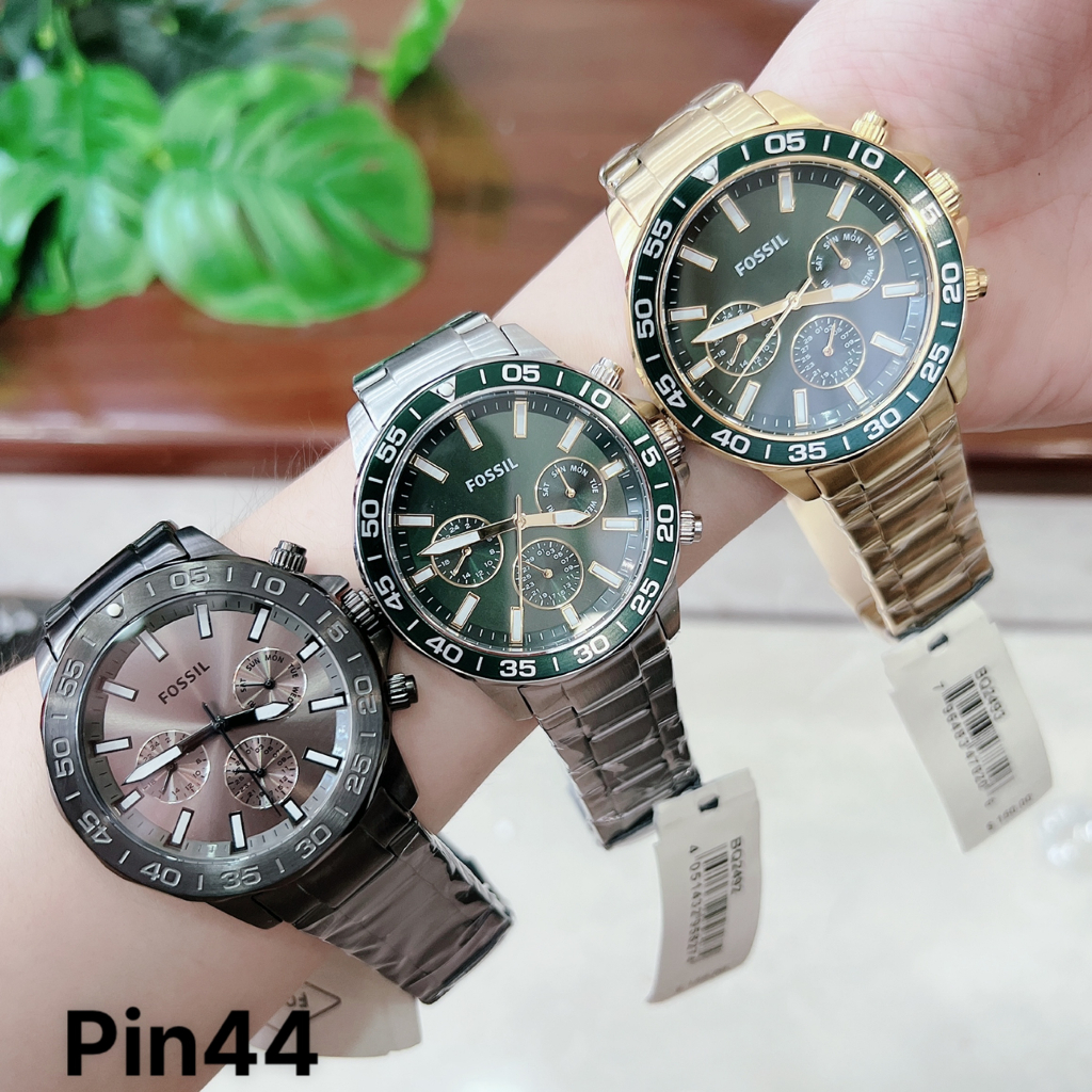 Đồng hồ nam fossil Pin BQ2491 BQ2492 BQ2493 dây thép , size 44mm